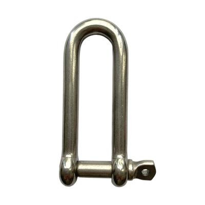 China Marine Hardware Long D Fitting High Quality Rigging Shackle Of Stainless Steel With Screw Pin for sale