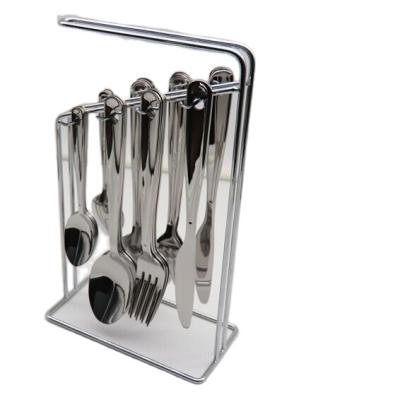 China Custom Stylish Silver Hanging Cutlery Set from Matt Stainless Steel Cutlery Viable High Quality Silver Stainless Cutlery Set for sale