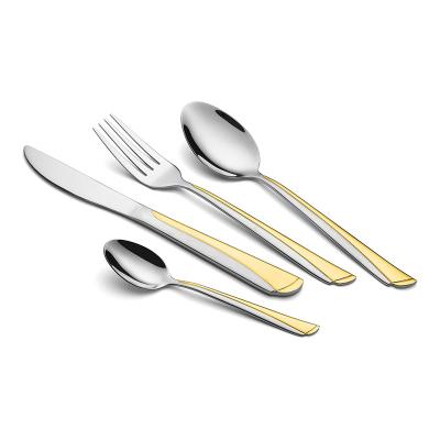 China Factory Direct Selling Sustainable Luxury Gold Plated Contemporary Stainless Steel Tableware Craft Tableware for sale