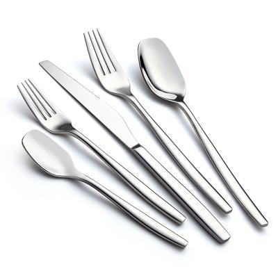 China High Quality Disposable Hotel 18/10 Stainless Steel Silver Flat Dinnerware Sets Cutlery Sets for sale