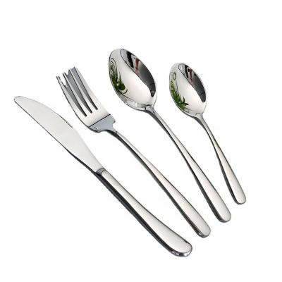 China Cutlery Set Hotel Flatware Durable Thick Handle 18/10 Silverware Set Stainless Steel Cutlery for sale