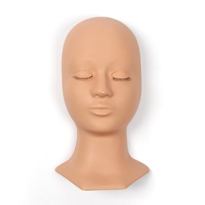 China Easy to wear factory wholesale price eyelash training practice wick mannequin head with removable eyelids for sale