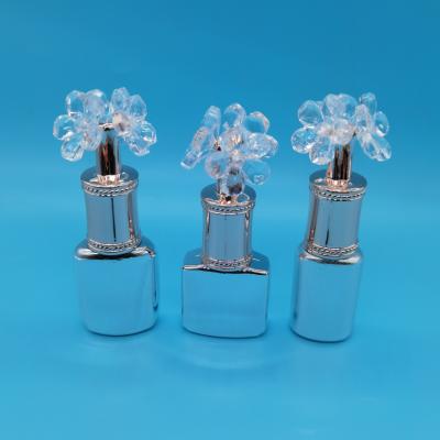 China Unablebreak factory wholesale price supply 5g 5ml eyelash glue bottle with crystal flower aluminum cover in stock for sale