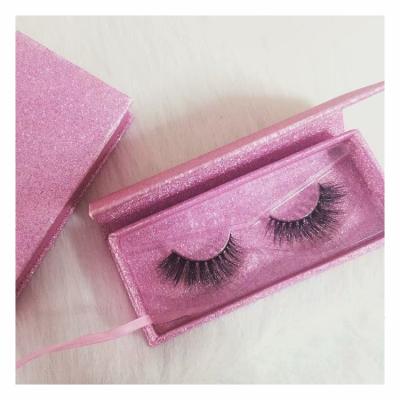 China Wholesale Private Label Strip Quality 3d Mink Eyelashes Natural Soft Eyelash With Case Natural Mink Length for sale