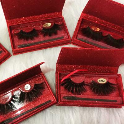 China Free Sample Natural Soft Natural Lashes Wholesale Brown Strip 5d Faux Mink Eyelashes for sale