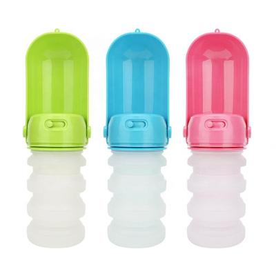 China Sustainable Portable Outdoor Travel Pet Drinker Feeder Water Bottle For Dog for sale