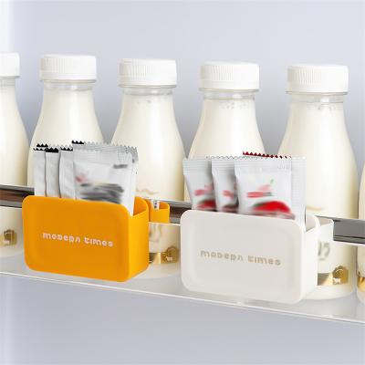 China Freshness Keeping Refrigerator Side Door Sauce Bag Storage Box Home Shelf Holder Kitchen Organizer Tools for sale