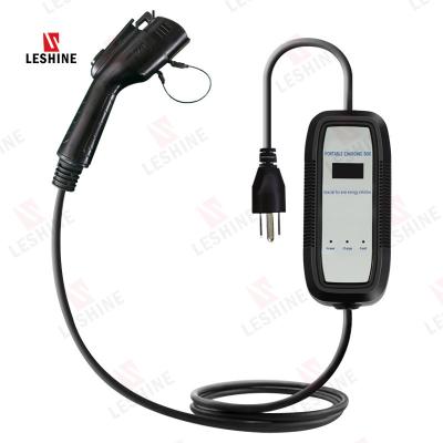 China Portable US Standard Type EV Charger Gun Car Screen Display AC Type 1 Level 2 16A 3.5KW LED Display Charging Charger for sale