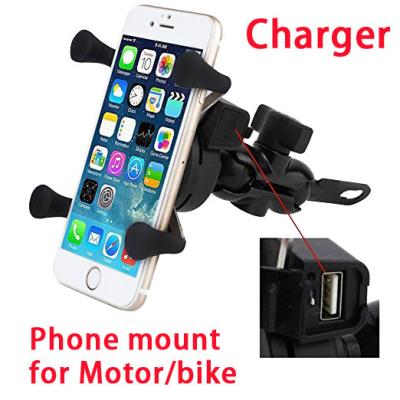 China Wholesale Waterproof Mobile Scooter X-Handle Mount Mower Motorcycle Charger Phone Charging Bracket Bracket for Outdoor for sale