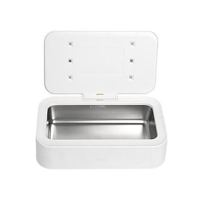 China Multifunctional Hotel Glass Mobile Phone Ultrasonic Cleaner Box Ultrasonic Cleaning Machine with Wireless Charger for sale