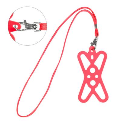 China Anti-fall Lanyard Universal Silicone Lanyard Smart Phone Holder Neck Strap Mobile Phone Case for sale