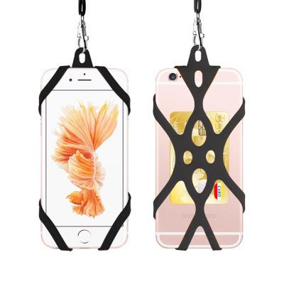 China Anti-fall Phone Lanyard Universal Silicone Lanyard Phone Case Smart Neck Strap Phone Case for sale