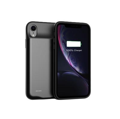 China LED Display iPhone XR Battery Charging Phone Case Powerbank Cell Phone Case For iPhone XR Slim Chargeable Phone Shell Backup Cell PhoneCase for sale