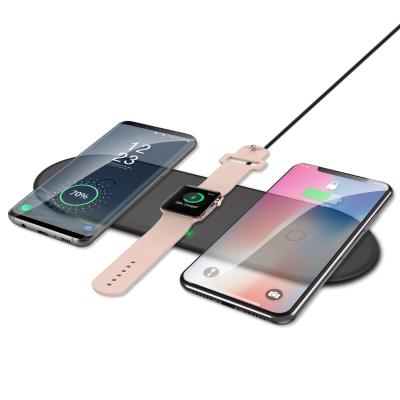 China Ultrathin Slim 3 in 1 Fast Wireless Charger Matching Protection 15W Multifunctional Fast Wireless Charging Intelligent for sale