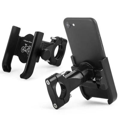 China Factory Directly Aluminum Alloy Motorcycle E-bike Mobile Phone Holder Navigation Bracket Adjustable Bicycle Phone Holder for sale