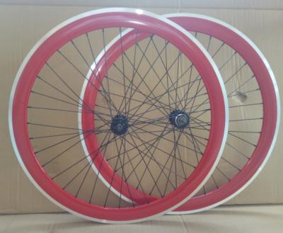 China Road Bikes Colorful 700C*50mm 26 Inch Fixed Gear Bicycle Wheel Set for sale