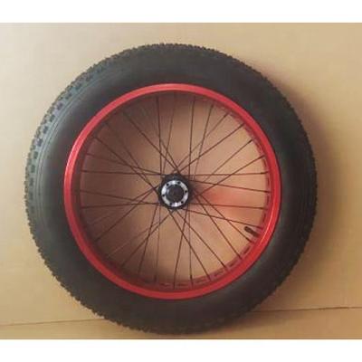 China Road Bikes Hot Sale Red Tire 20x4.0 Rim Quick Release Fat Bike for sale