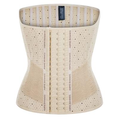 China Antibacterial Wholesale 25 Bone 3 Row Steel Hooks Breathable Latex Waist Trimmer Waist Trainer Women for sale