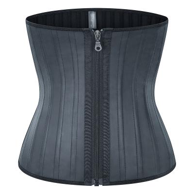 China OEM/ODM Antibacterial Custom Logo 25 Bone Women Body Shaper Steel Latex Waist Trainer Slimming Shapewear for sale