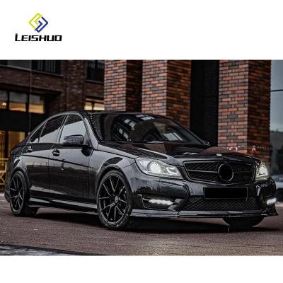 China Plastic For 11-14 Benz C-class W204 upgrade C63 AMG front and rear bumper assembly net surrounded by a full set of Benz modifications for sale