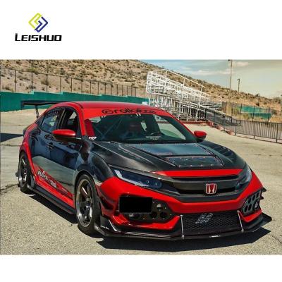 China Plastic For 16-20 tenth generation Civic modified tr upgraded front bumper general fog lamp frame for sale