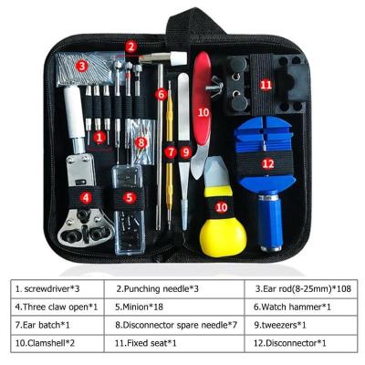 China 147 Pcs Private Label Watchmaker Tools DIY Watch Repair Tools Kit Set Professional Tools For Watch Repair 20.5*10*5cm for sale