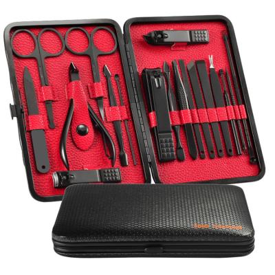 China Professional Nail Clippers Kit Pedicure Tools Kit Manicure Set 18pcs Manicure Set for Travel and Home for sale