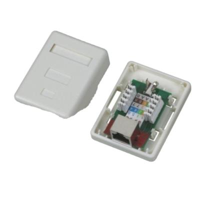 China Networking Single Port Cat5e STP RJ45 Surface Mount Outlet Box for sale