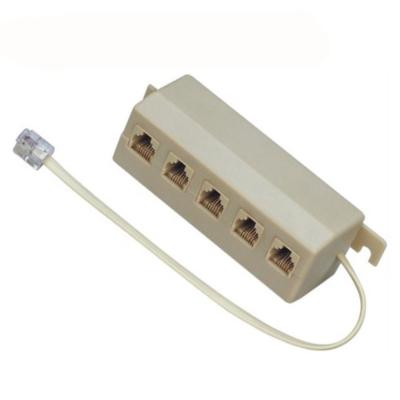 China Networking 1to 5 Ports 6P4C Rj11 Telephone ADSL Splitter for sale