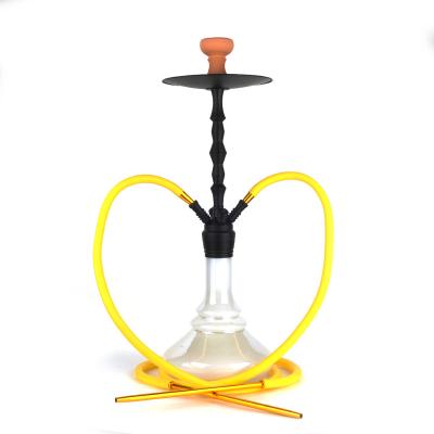 China JL-345AH Wattage Adjustable Blown Clear Glass Bottles For Sale Hookahs With 2 Hose Smoking Hookah Shisha Guangzhou for sale