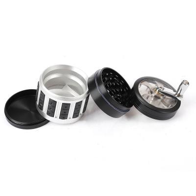 China Smoking Factory JL-J0259 Hot Selling 4 Layers Logo Herb Grinder For Smoking Accessories Customized Zinc Alloy for sale