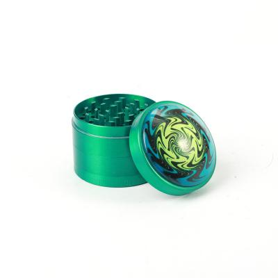 China JL-749J 4 Pieces Colorful Metal Zinc Alloy Grinder Spice Smoking Tobacco Grinder for sale