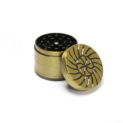 China High Quality JL-709J Tobacco Manual Metal Grinding Custom Decorated 55mm Herb Grinder For Tobacco Smoke Accessories for sale