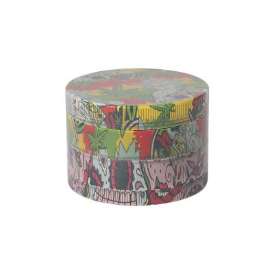 China Custom Alloy Grinding Herb Grinder Round Four Layers JL-J0135 Jiju Logo Colorful Smoking Accessories Zinc for sale