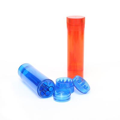 China Yiwu Jiju Manufacturer 2 in1 Portable Smoking Acrylic Smoking Cones 3 Layers Plastic Herb Grinder for sale