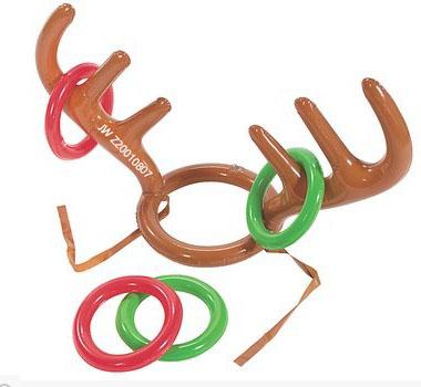 China Indoor Party Games OEM, Inflatable Reindeer Antler Ring Toss Game for Christmas Party, Christmas Hat Inflatable Antler Ring for sale