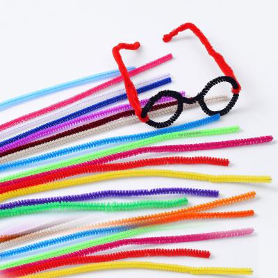 China 100pcs Chenille Rod Craft Wire Pipe Cleaners Pipe Cleaners Wholesale DIY Curly Wire Pipe Cleaners Kids Toys 7-14 Years Old for sale