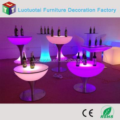 China Home / Hotel / Restaurant / Living Room 16 Color Changing Bar Table Led Round Table for sale