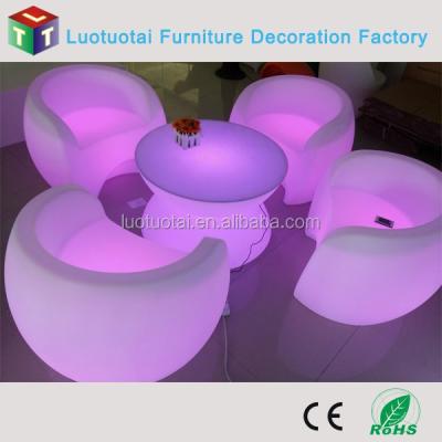 China High Quality Modern Bright Led Bar Chair Chairs / Led Bar Furniture for sale