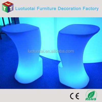 China White Bar Chair PE Material Led High Bar Chairs For Night Club And Bar for sale