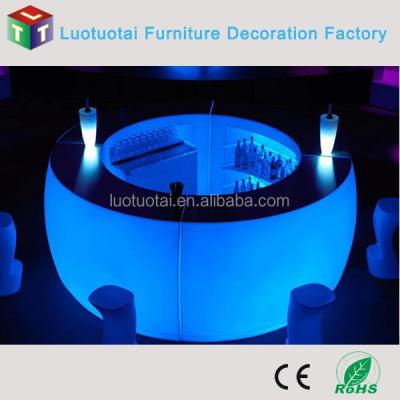 China Bar Table Round LED Bar Counter, Light Bar Counter, Portable Bar Counter for sale