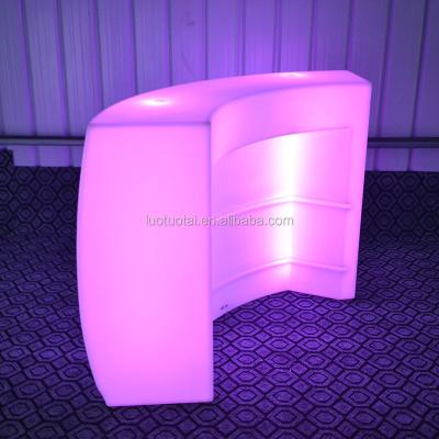 China Bar Table RGB Plastic Led Bar Counter Lighting Illuminated Commercial Bar Counters Led Bar Counter For Sale LTT-BC09 for sale