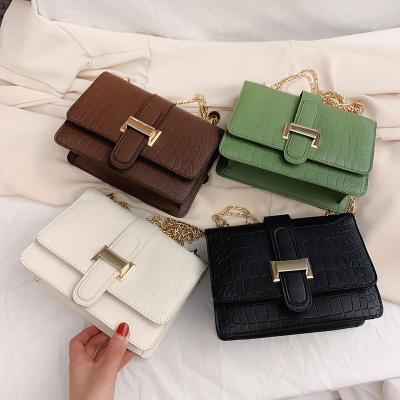 China Perfect for daily styling fashionable shoulder bag crocodile cross - body bag flapper handbag chain strap bags for woman for sale