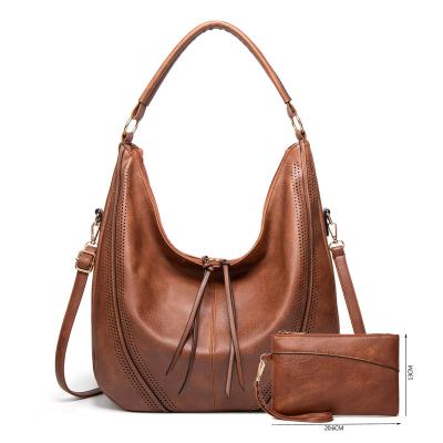 China Other Large Casual Handbag Pu Leather Lined Women Shoulder Bag Female Large Hobo Bags For Ladies Handbags for sale