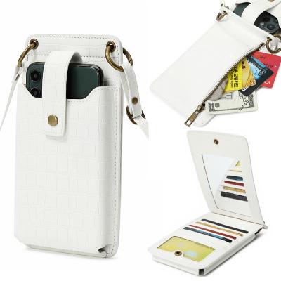 China Hot Selling Fashoion Women Mini Bag Multifunction Leather Phone Case Bag Coin Purse For Iphone Case With Card Wallet for sale