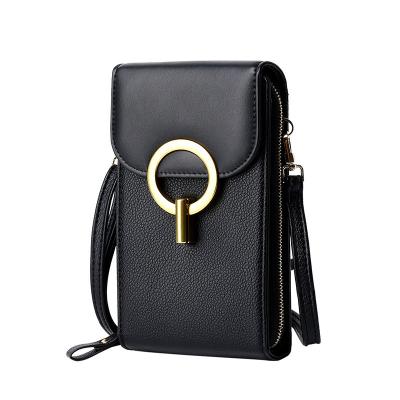 China Cross - Body Bag Wallet Bag Mini Bag Fashion Versatile Large Capacity Female Shoulder Bag PU Messenger Phone Holder New Korean High Quality Leather Cell Phone Bag for sale