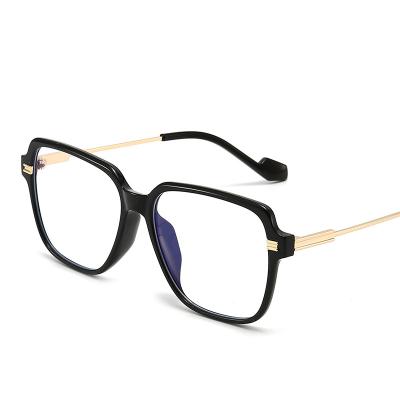 China Glasses Frames Men's Glasses Frame Fashion Computer Glasses Frame Women's Anti-blue Lightweight Clear Black Plastic Frame for sale