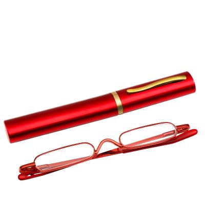 China Mini Reading Glasses Carry Mini Metal Reading Glasses Easy High Quality for sale