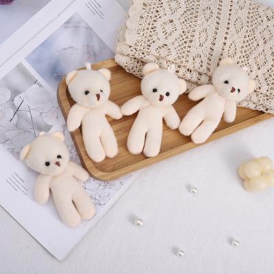 China Women's Bag Pendant Key Chain Customize Plush Stuffed Plush Business Gift Toys 11 Cm Teddy Bear Keychain for sale