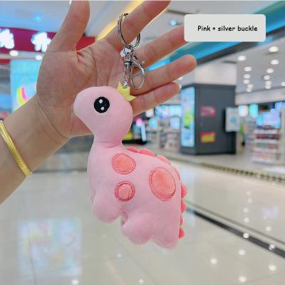 China Hot Selling Women's Bag Key Chain Pendant Peep Animal Rag Dolls Cartoon Tyrannosaurus Pendant Stuffed Soft Plush Toys Green Dinosaurs Key Chain for sale